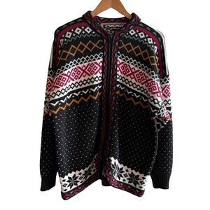 Ossi Skiwear ~ Wool Blend Knit Jacket ~ size Large